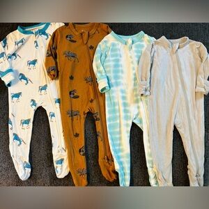 Kyte baby bundle zipper footies (4) all 0-3 months